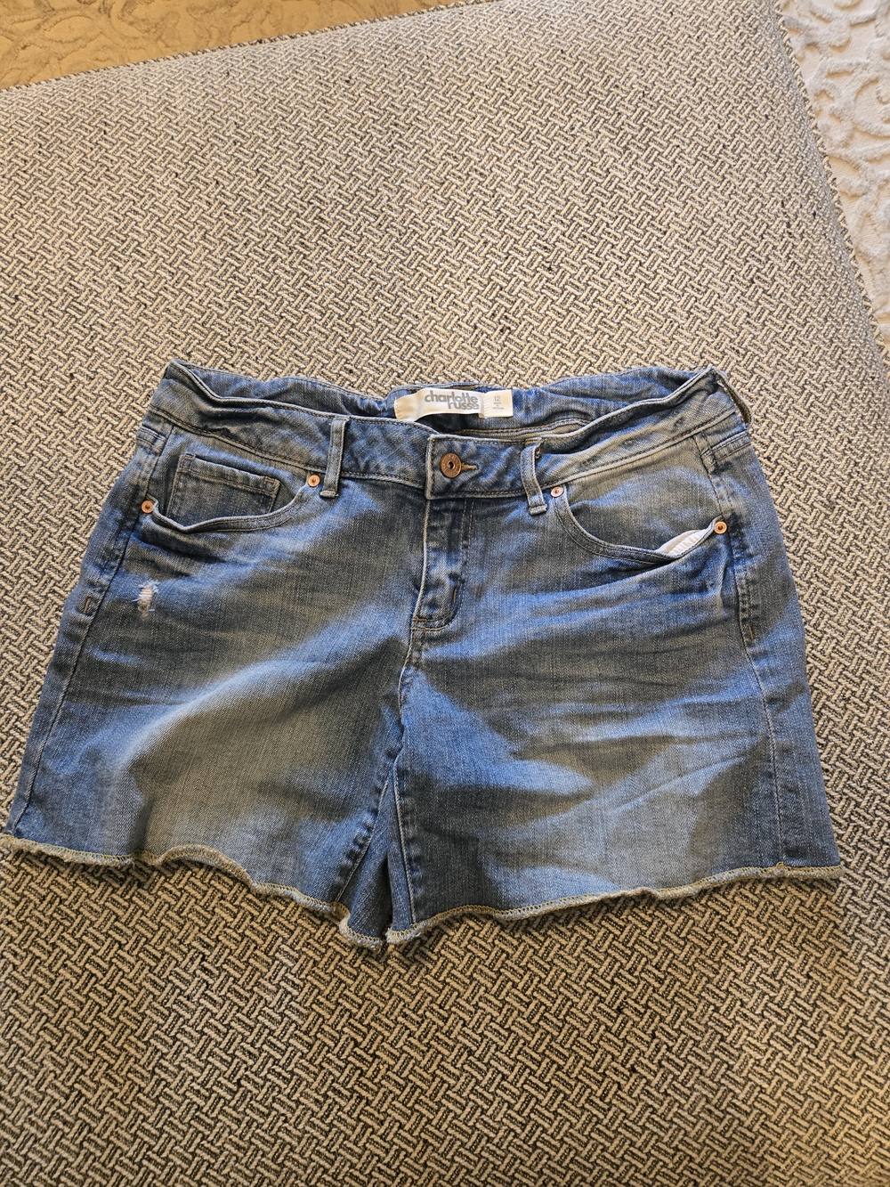 Charlotte Russe Medium Blue Denim Cutoff Shorts